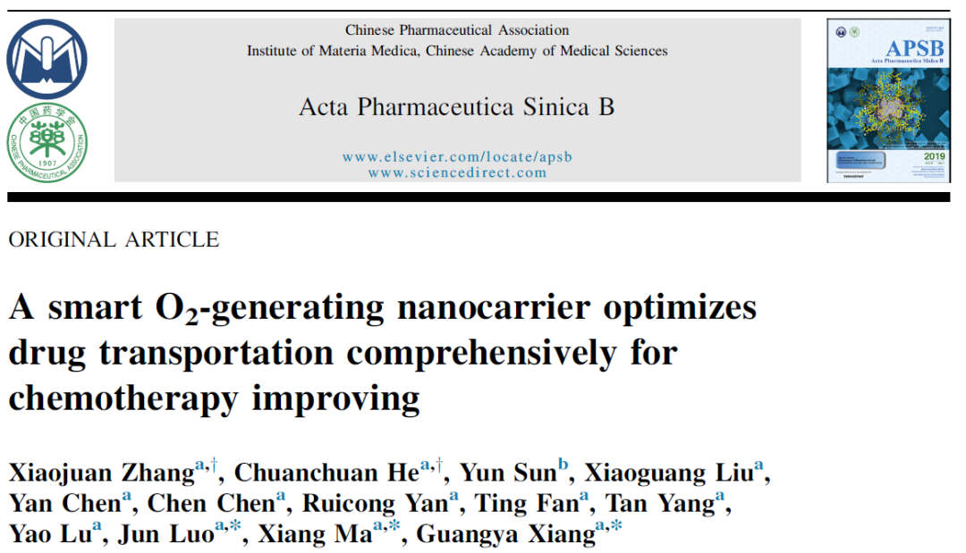 该研究发表于国际期刊Acta Pharmaceutica Sinica B